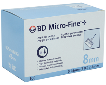 Bd Microfine Ago G31 8mm 100pz