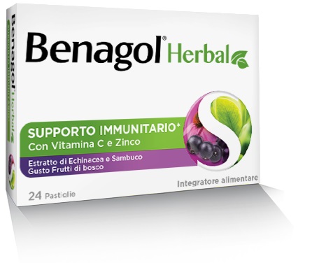 Benagol Herbal Frut Bos 24past