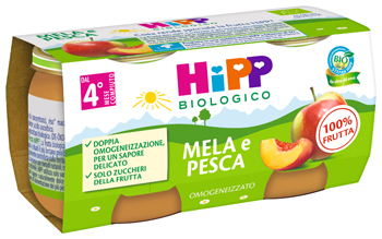 Hipp Bio Omog Mela/pesca 2x80g