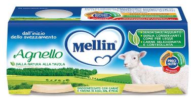 Mellin Omog Agnello 2x80g