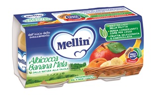 Mellin Omog Alb/ban/mel 2x100g