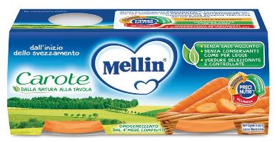 Mellin Omog Carote 2x80g