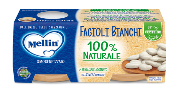 Mellin Omog Fagioli Bi 2x80g