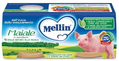 Mellin Omog Maiale 2x80g