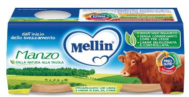 Mellin Omog Manzo 2x120g