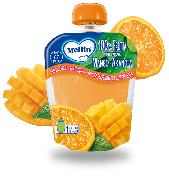 Mellin Pouch Arancia Mango 90g