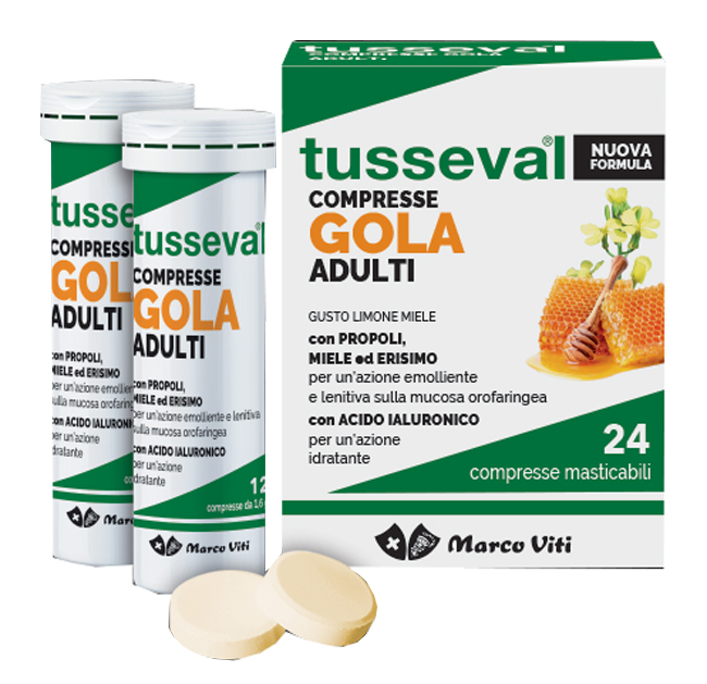 Tusseval Gola Adulti 24cpr Mas